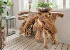 Konsole Unikat-Wurzelkonsole 120x70cm Massivholz recyceltesTeak natur NEU OVP!!!