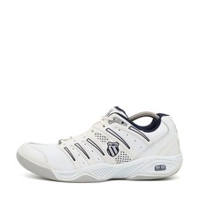 K-Swiss Herren 02743167 Low Schuhe Weiß/Blau Leder Classic Sneaker EU 42,5