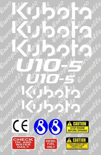 Aufkleber sticker set kubota - sticker,