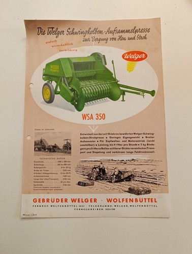 Original prospekt welger - original,