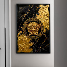 Goldene Medusa Wandkunst