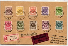 Memel 141-150 auf Brief