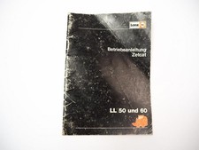 Lanz Zetcat LL 50 60 Lader Betriebsanleitung Bedienungsanleitung 1982