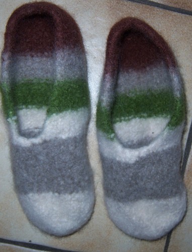 Filz schuhe handgestrickt - schuhe, mit