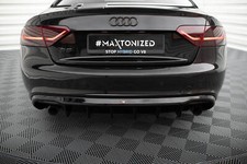 Heck Ansatz Diffusor passend für Audi A5 Coupe / Cabrio S-Line 8T Einzelauspuff 