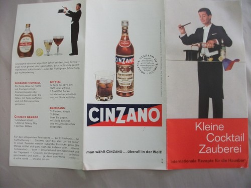 Cinzano werbeprospekt kleine - cinzano,, werbeprospekt,