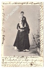 Ägypten VERSCHLEIERTE ARABERIN MIT KIND Niqab * Vintage AK um 1900