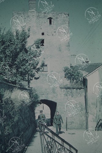 Farbdia slide hainburg - hainburg, /
