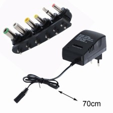 Universal Ladegerät Netzteil 3V 4,5V 6V 7,5V 9V 12V 30W Adapter mit 6 Stecker