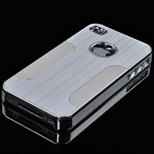 Apple iPhone 4  4S  5  5S Cover Schutz Hülle Alu HardCase Chrom Alumimium B-Ware