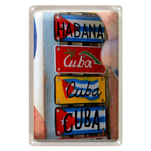 Blechschild reise 20x30cm cuba - 20x30cm,