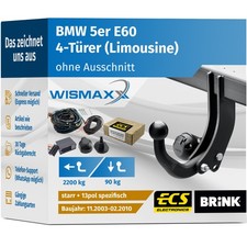 ANHÄNGERKUPPLUNG für BMW 5er E60 03-10 starr BRINK +13pol E-Satz ECS