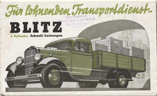 Opel blitz lkw bus prospekt - lkw,