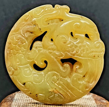 Antiker Handarbeit Anhänger Skulptur Alte Jade Hetian Drache China