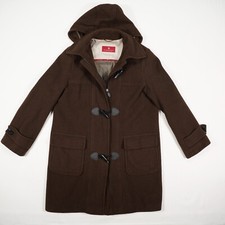DINOMODA Damen Mantel Gr. 40 braun Kapuze Kaschmir Wintermantel Winterjacke Schu
