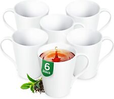 KONZEPT Kaffeebecher aus Porzellan, 280 ml, Set 6er, Kaffee-Tassen zum Bemalen