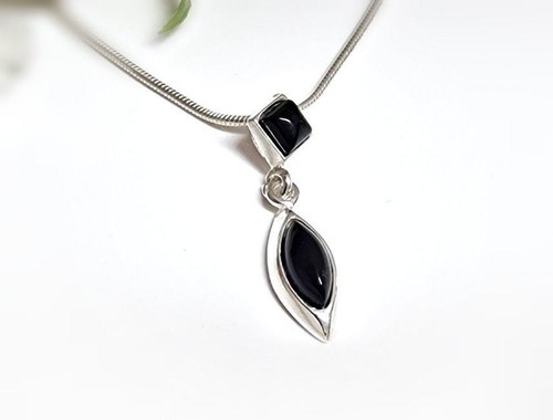 Onyx anhänger silber 925 - anhänger,