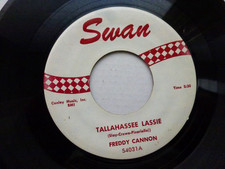 FREDDY CANNON 45 'TALLAHASSEE LASSIE' USA SWAN WILD 1959 ROCKABILLY STROLLER VG