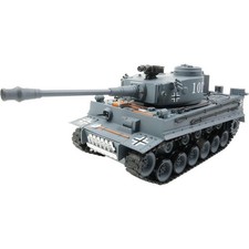 RC Panzer TIGER I grau Maßstab 1:18 mit Schussfunktion, Rauch, Sound, Licht RTR