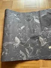 Tapete Rest anthrazit Blumen