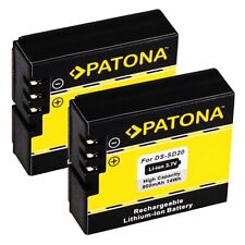 2x Patona Akku für Rollei Bullet 3s 4s 5s, SD20F ActionPro - DS-SD20