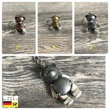Schlüsselanhänger Teddy aus Metall Glücksbringer Anhänger Bär Auswahl A41