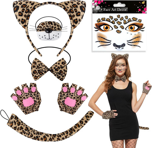Stück leoparden kostüm set - 6,
