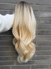 Perücke Blond wellig Lang