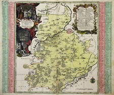 Weissenfels Saale Original Kupferstich Landkarte Lotter Seutter 1760