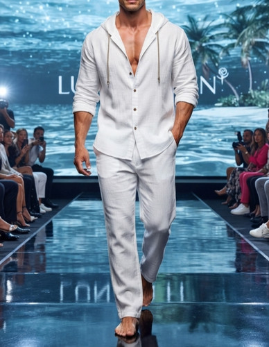 Herren leinen freizeit set - herren, freizeit-set