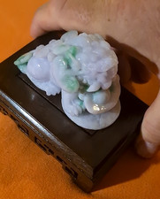 *** TOP grosser LAVANDER und grüner Drachen aus tranzluzentem Jadeit !! ***