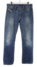 DIESEL Larkee Regular-Straight Jeans Herren W31/~L33 Button Fly Faded Whiskers