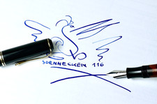 Vintage Soennecken Kolbenfüller Nr.116, Kriegsmodell, Stahlfeder "M".    (K26)