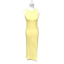 Tommy Hilfiger Damen Kleider Gelb Yellow Tulip Bodycon Slim 5X2 Rib MIDI Dress