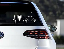 Albanien Aufkleber Herzschlag Albania Flag Auto Sticker Albanien Flagge tattoo