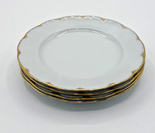 B416 4 Rosenthal Classic Rose Rambouillet Monbijou Kuchenteller Ø25cm weiss gold