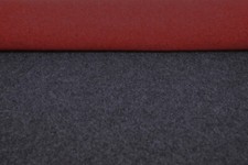 Filz zweifarbig rot-dunkelgrau