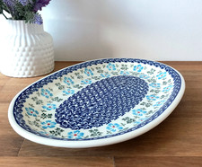 Original Bunzlauer Keramik Speiseplatte Teller 31 cm Wurstplatte Servierplatte