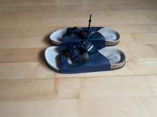 Air Fly COMFORT Sandalen Hausschuhe Sandalletten  Gr. 40  LEDER, blau.   Neu