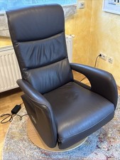 TV-Sessel sitz-concept SC select 1016 Leder Espresso 2-motorisch Holzdrehteller