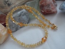 Citrin-Kette, 6mm Linsen, 7mm