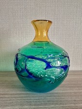 Whitefriars S8 peacock studio range Vase 1970 Glas Peter Wheeler England Glass