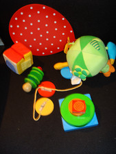 5 tlg  Haba Entdeckerball Raupe KlapperGreifling Stapelturm Stoffwürfel