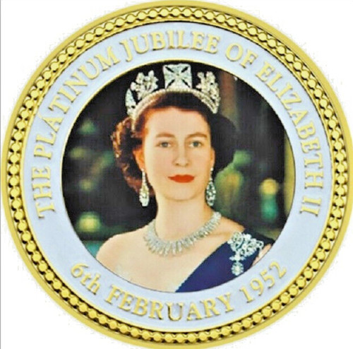 Souvenir coin her majesty - coin:,