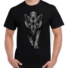 Wolf T-Shirt Knurren Herren