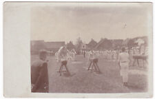 Foto-AK unbekannte Turner Reck Pauschenpferd Turnpferd Zuschauer alte Ansicht