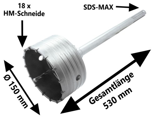 Beton bohrkrone lochsäge - bohrkrone, hm
