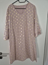 Schickes Tunikakleid Goldoptik Markenlos Gr. XL 