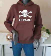 St. Pauli Pullover mit Kapuze Sweatshirt Hoodie Kapuzenpullover braun Gr. XS NEU