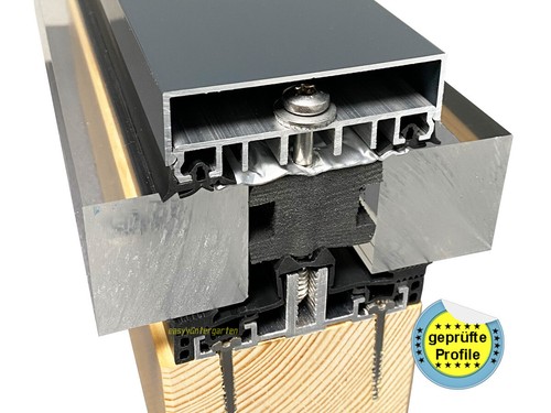 Verlegeprofil für fach - 3-fach, glas
